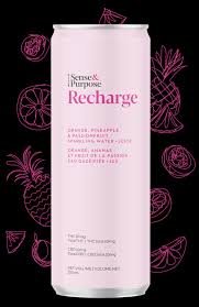 Sense & Purpose - Recharge Orange, Pineapple & Passion Fruit 355mL Sparkling Beverage