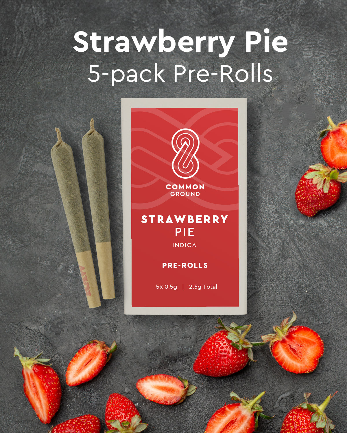 Common Ground - Strawberry Pie 5 x 0.5g Pre-Rolls