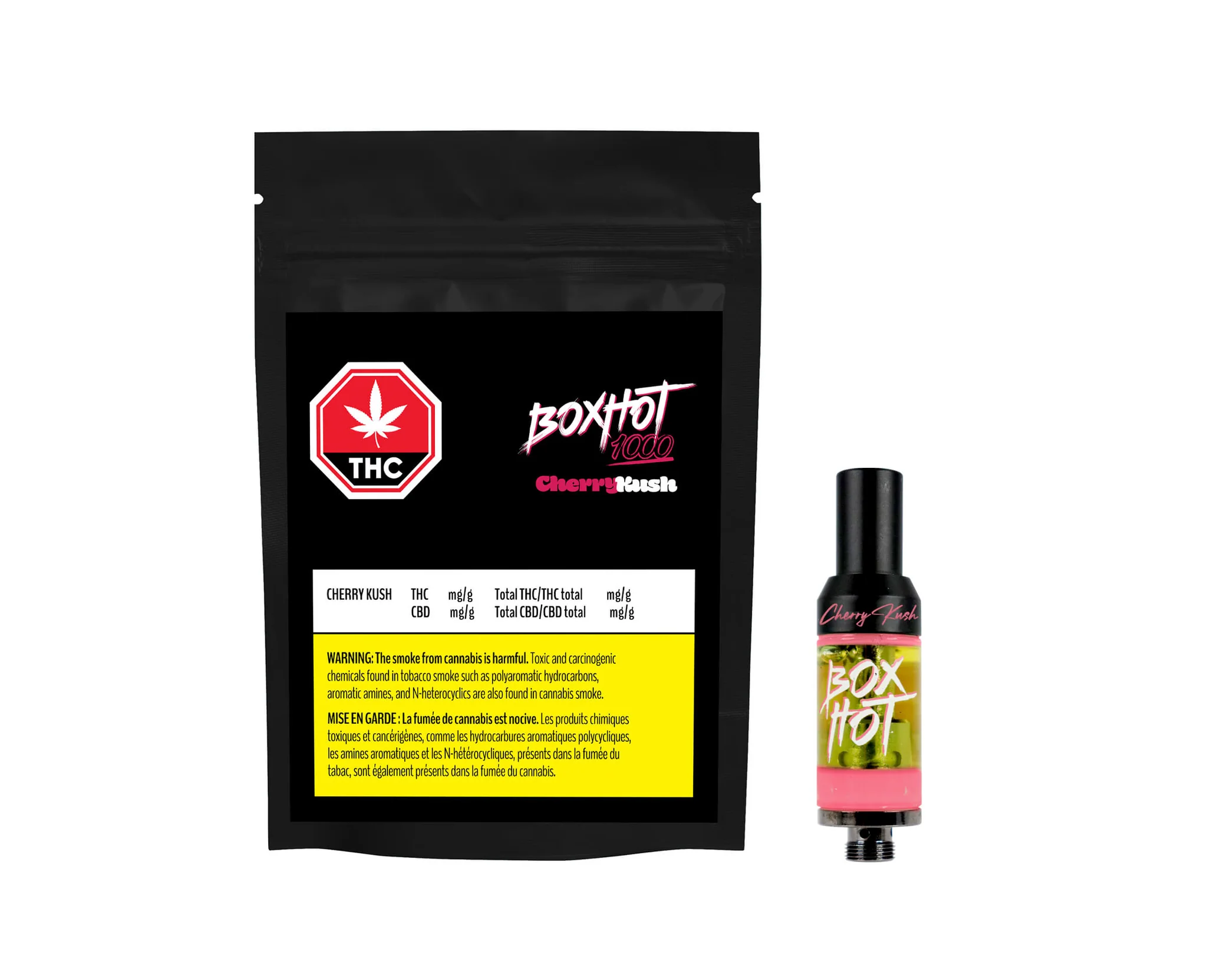 BOXHOT 1000 - Cherry Kush 1.2 g Prefilled Vape Cartridge
