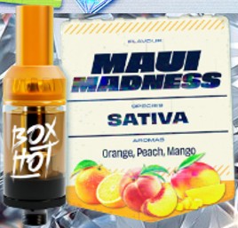 BOXHOT -  Maui Madness Liquid Diamond Charged 1g Prefilled Vape Cartridge