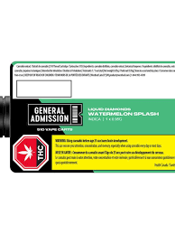 General Admission - Watermelon Splash Liquid Diamond 0.95g Prefilled Vape Cartridge