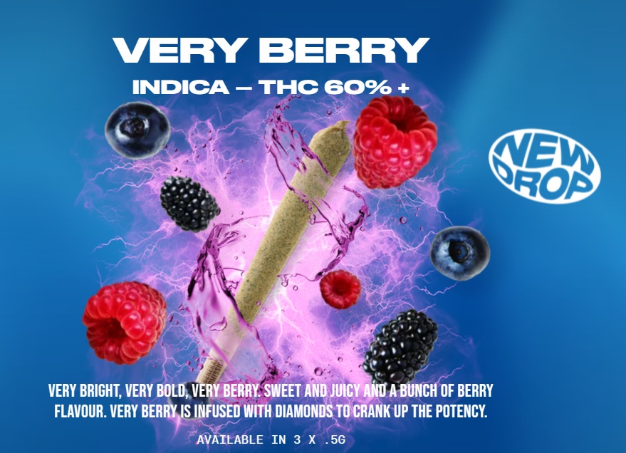 General Admission - Very Berry 3 x 0.5g Diamond Infused Pre-Rolls