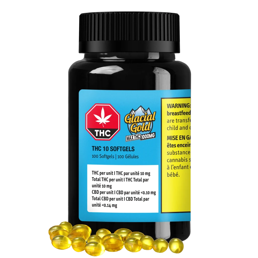 Glacial Gold - THC 10mg x 100 Softgels