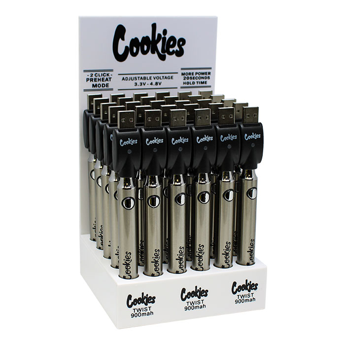 510 Silver Cookies Twist 900 MAh Battery