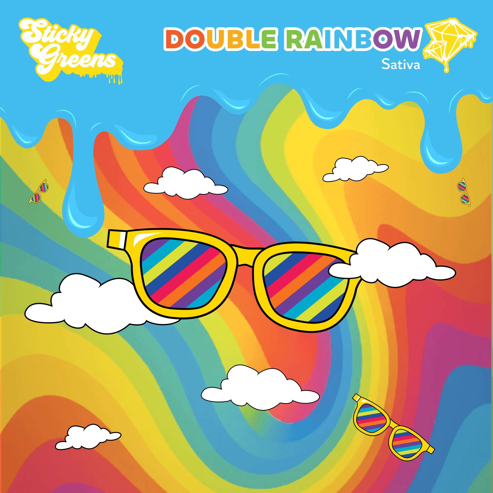 Sticky Greens - Double Rainbow 0.95g Liquid Diamond Syringe