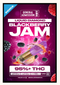 General Admission - Blackberry Jam Liquid Diamond 0.95g Prefilled Vape Cartridge
