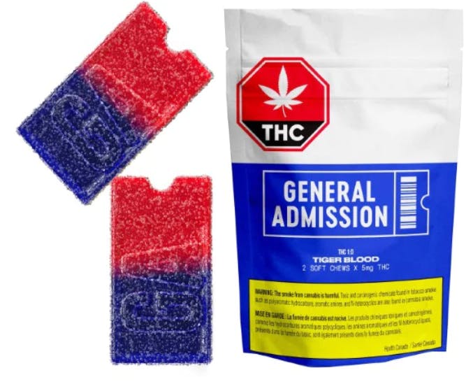 General Admission - Tiger Blood THC 2 x 8g Soft Chews