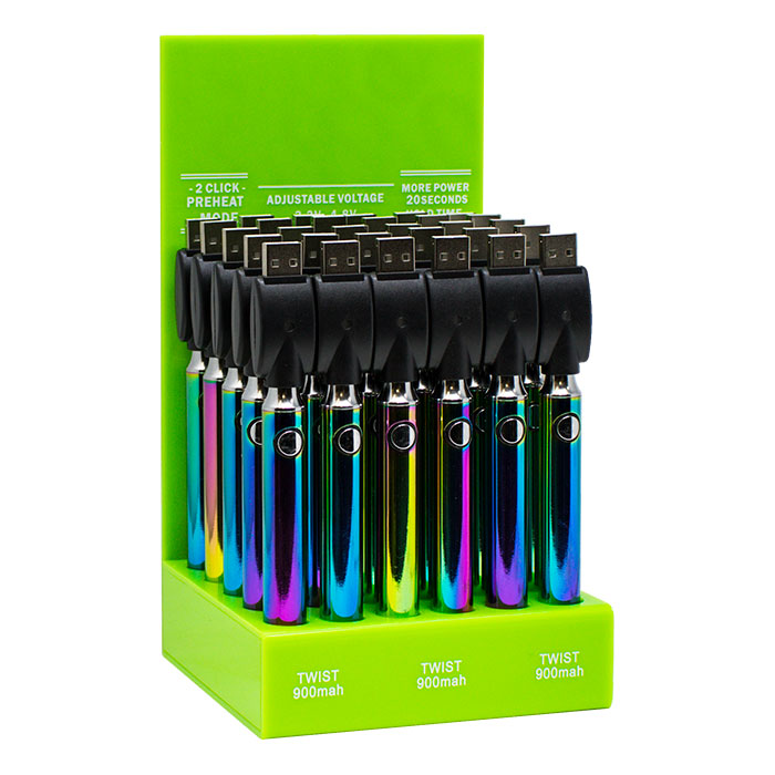 510 No Name Rainbow 900mAh Batteries