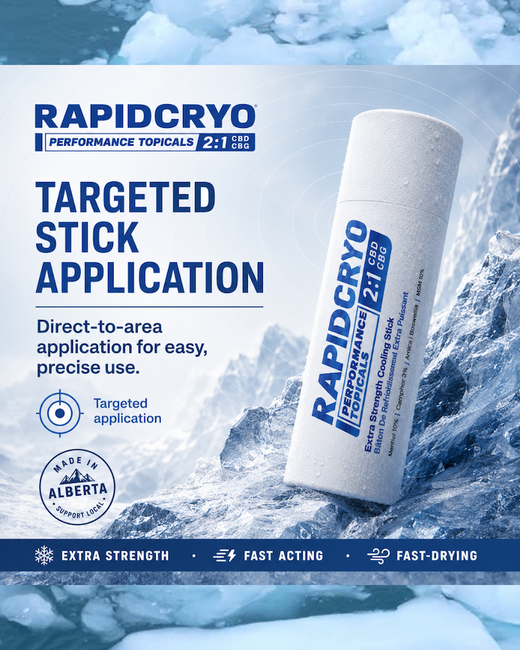 Rapid Cryo - Extra Strength Cryo Cooling Stick CBD:CBG 2:1, 60 Gram
