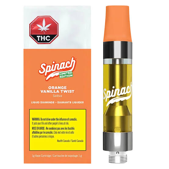 Spinach - Limited Edition Orange Vanilla Twist Liquid Diamonds 1g Prefilled Vape Cartridge