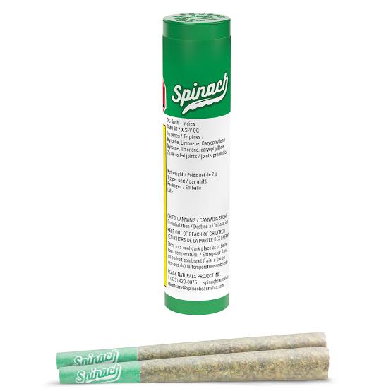 Spinach - OG Kush 2 x 1g Pre-Rolls