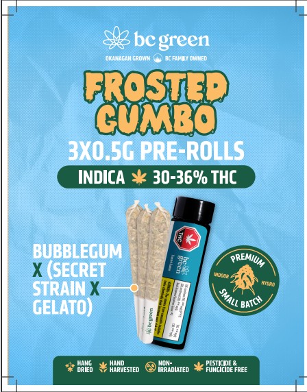 BC Green - Frosted Gumbo 3 x 0.5g Pre-Rolls