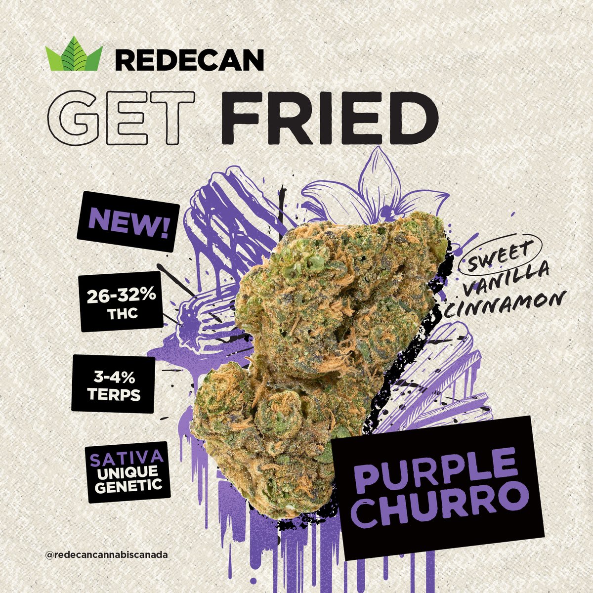 Redecan - Purple Churro 14g Dried Flower