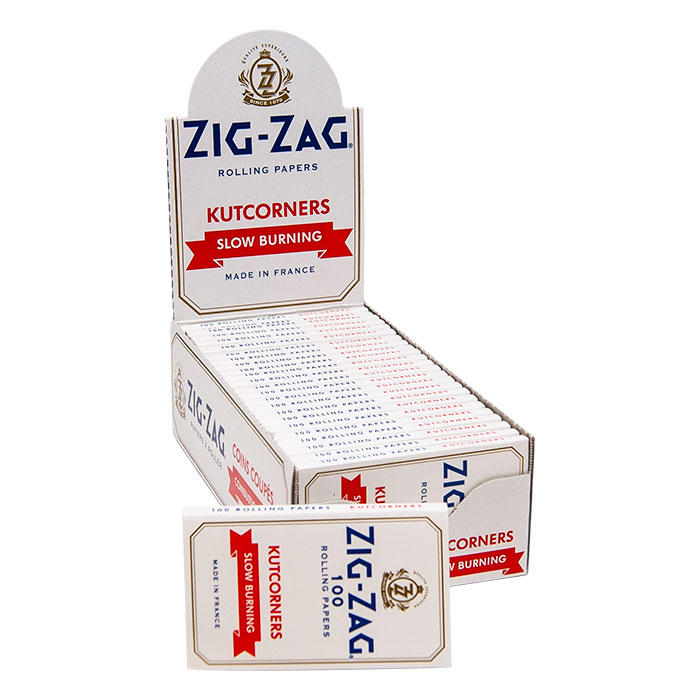Zig Zag - White Kutcorners Slow Burning Single Wide Rolling Paper 