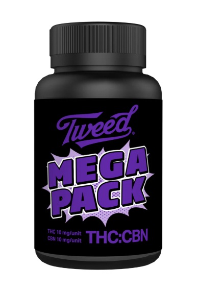 Tweed - Mega Pack THC:CBN 10:10 100 x 0.345g Softgels