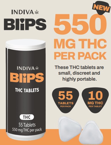 Indiva Blips - THC Tablet 55 x 0.36g Tablets
