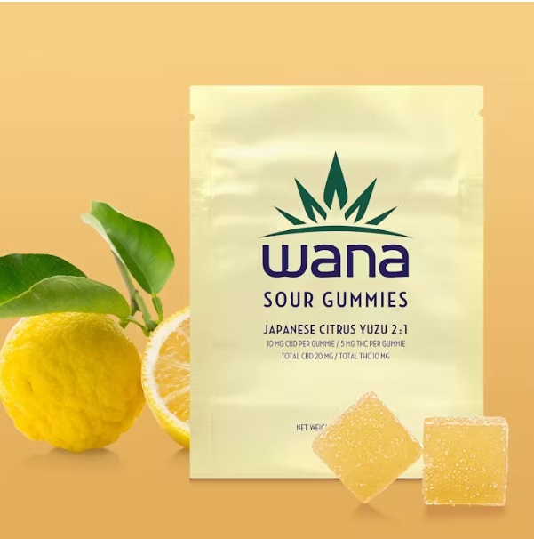 Wana Classic - Japanese Citrus Yuzu 2:1 Hybrid 2 x 4.5g Soft Chews