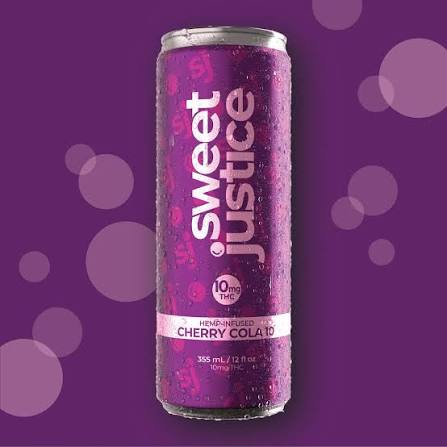 Sweet Justice - Cherry Cola 10mg THC 355mL Soda