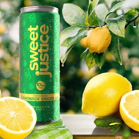 Sweet Justice - Lemonade Ginger Ale 10mg THC:CBG 1:1 355mL Soda