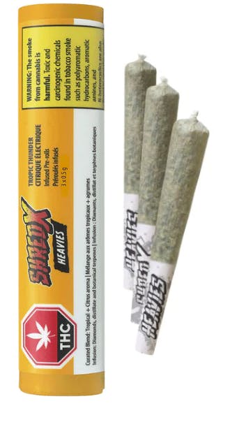 SHRED X - Blend Tropic Thunder Heavies 3 x 0.5g Infused Pre-Rolls
