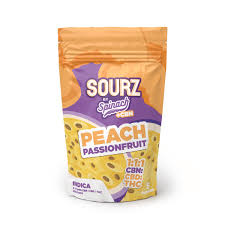 Spinach - SOURZ Peach Passionfruit 1:1:1 CBN:CBD:THC 5pk Soft Chews