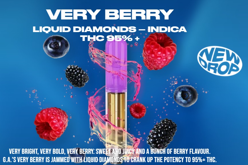 General Admission - Very Berry Liquid Diamond 0.95g Prefilled Vape Cartridge